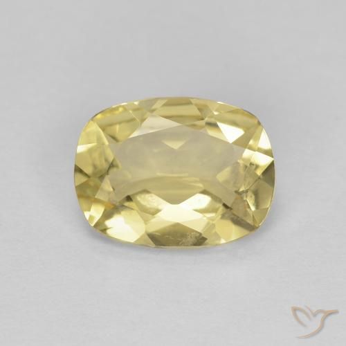 1.12ct 자연스러운 따뜻한 노란색 녹주석, 방석, VVS