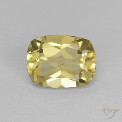 1.22ct 자연스러운 연노랑 녹주석, 방석, VVS