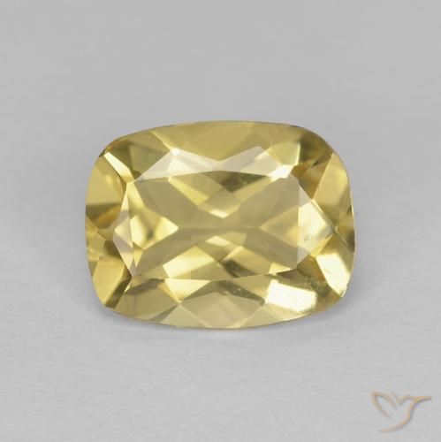 1.60ct 자연스러운 라이트 골든 옐로우 녹주석, 방석, VVS