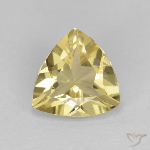 1.34ct 자연스러운 연노랑 녹주석, 일조, VVS