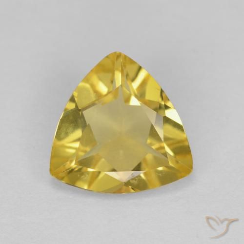 1.18ct 자연스러운 미디엄 옐로우 녹주석, 일조, VVS
