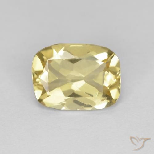1.56ct 자연스러운 라이트 어스시 옐로우 녹주석, 방석, VVS-VS