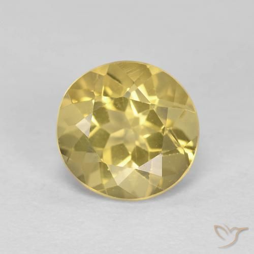 1.93ct 자연스러운 리치 옐로우 녹주석, 둥근, VS