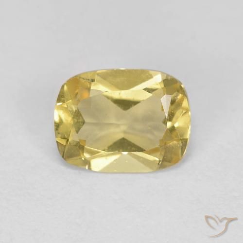 1.11ct 자연스러운 옅은 노랑 녹주석, 방석, VS