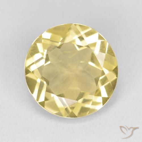 1.65ct 자연스러운 매우 밝은 디종 옐로우 녹주석, 둥근, VVS