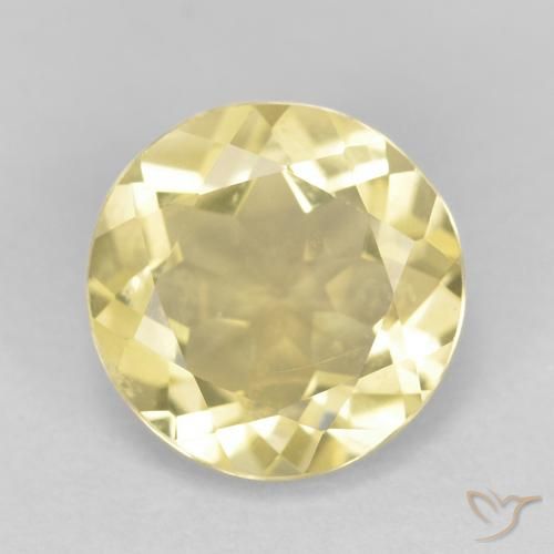 1.72ct 자연스러운 매우 밝은 디종 옐로우 녹주석, 둥근, VVS