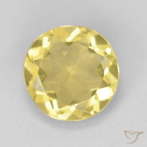1.52ct 자연스러운 범블비 옐로우 녹주석, 둥근, VVS