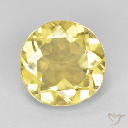 1.74ct 자연스러운 투스카니 옐로우 녹주석, 둥근, VVS