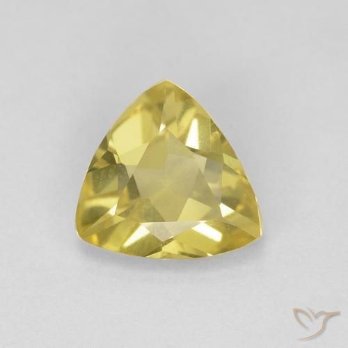 0.91ct 자연스러운 미디엄 옐로우 녹주석, 일조, VVS