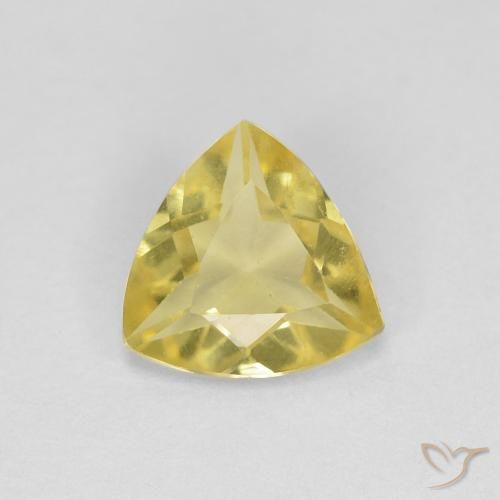0.73ct 자연스러운 미디엄 옐로우 녹주석, 일조, VVS