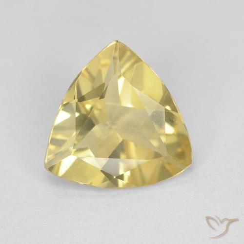 1.23ct 자연스러운 연노랑 녹주석, 일조, VVS