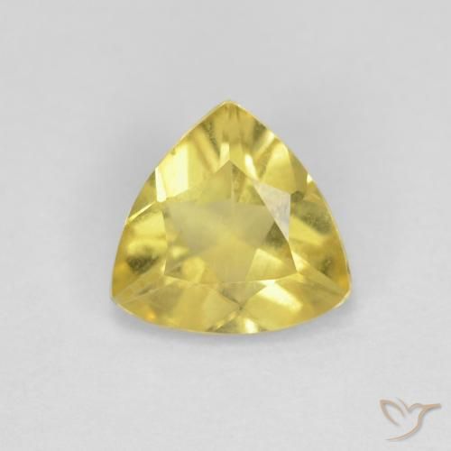 0.96ct 자연스러운 미디엄 옐로우 녹주석, 일조, VVS