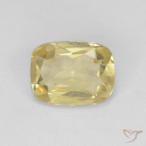 1.25ct 자연스러운 라이트 골드 녹주석, 방석, VVS