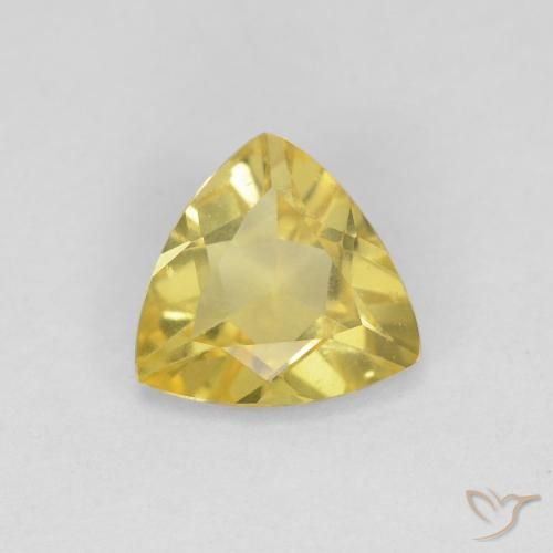0.87ct 자연스러운 미디엄 옐로우 녹주석, 일조, VVS
