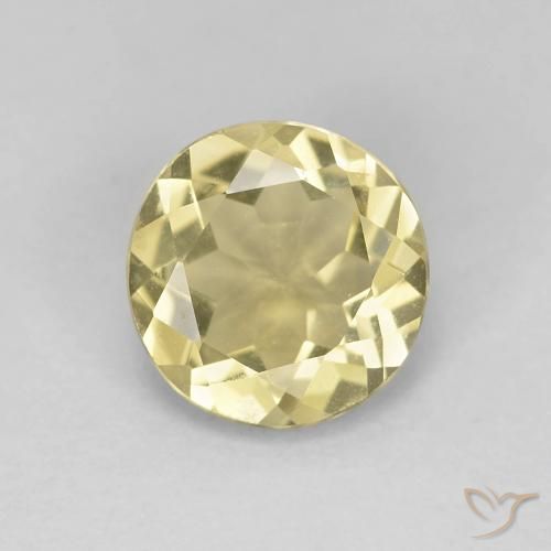 1.55ct 자연스러운 따뜻한 노란색 녹주석, 둥근, VVS