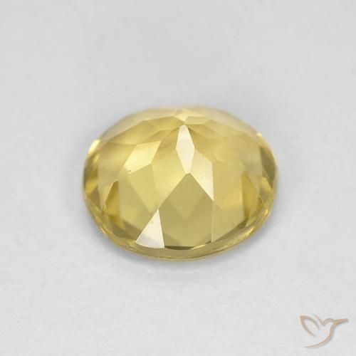 1.60캐럿 천연 Medium Light-Yellow 녹주석, 둥근, VVS