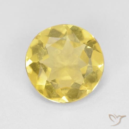 1.47ct 자연스러운 옅은 노랑 녹주석, 둥근, VVS