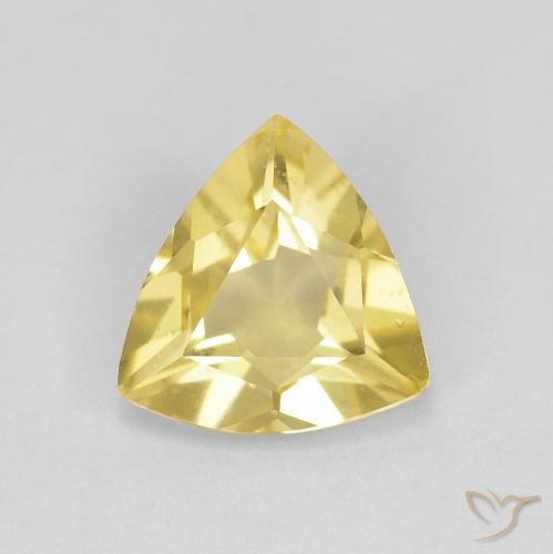 0.76ct 자연스러운 그윽한 노란색 녹주석, 일조, VVS-VS