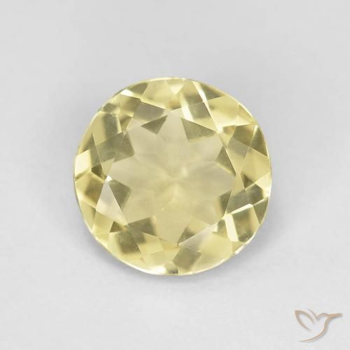 1.45ct 자연스러운 매우 밝은 디종 옐로우 녹주석, 둥근, VVS