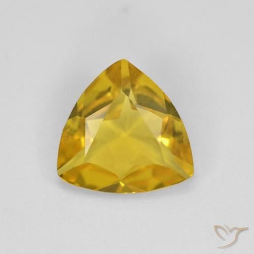 1.13ct 자연스러운 미디엄 옐로우 녹주석, 일조, VVS