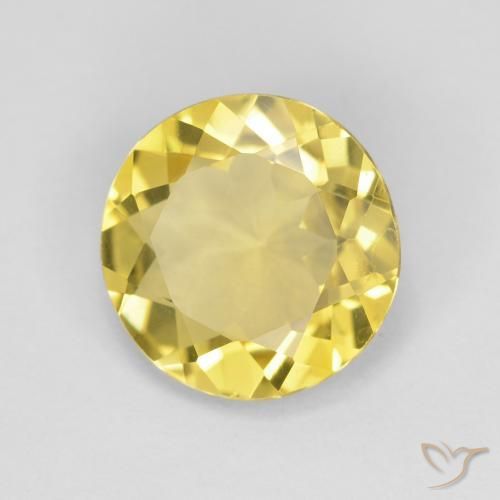 1.94캐럿 천연 Medium Light-Yellow 녹주석, 둥근, VVS