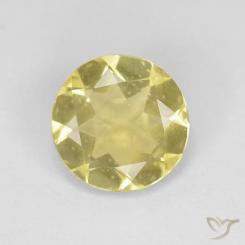 1.45ct 자연스러운 따뜻한 노란색 녹주석, 둥근, VVS-VS