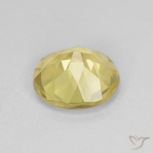 1.61캐럿 천연 Medium Light-Yellow 녹주석, 둥근, VVS-VS