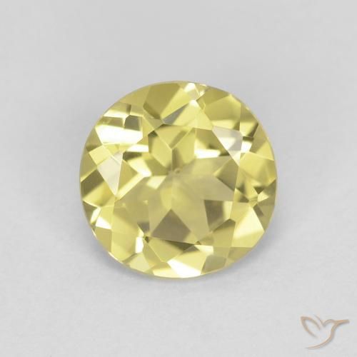 1.05ct 자연스러운 연노랑 녹주석, 둥근, VVS