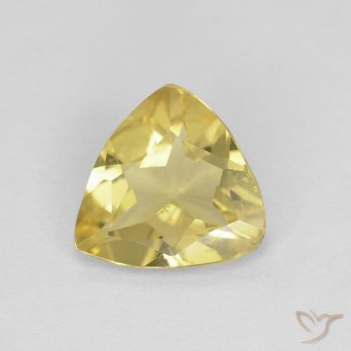 0.96ct 자연스러운 미디엄 옐로우 녹주석, 일조, VVS