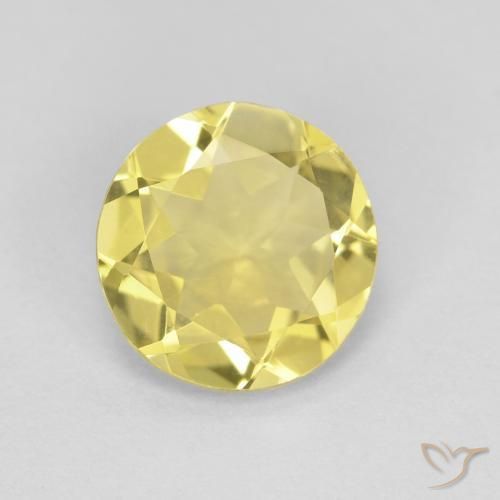 1.45캐럿 천연 Medium Light-Yellow 녹주석, 둥근, VVS