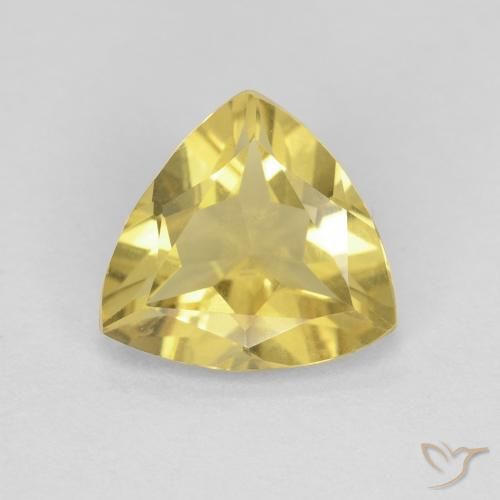 1.34ct 자연스러운 미디엄 옐로우 녹주석, 일조, VVS