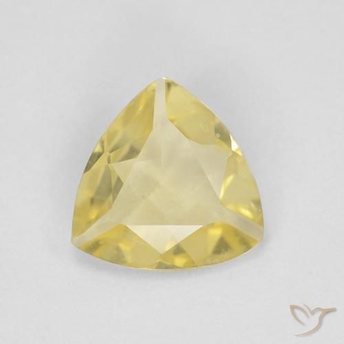 0.75ct 자연스러운 미디엄 옐로우 녹주석, 일조, VVS