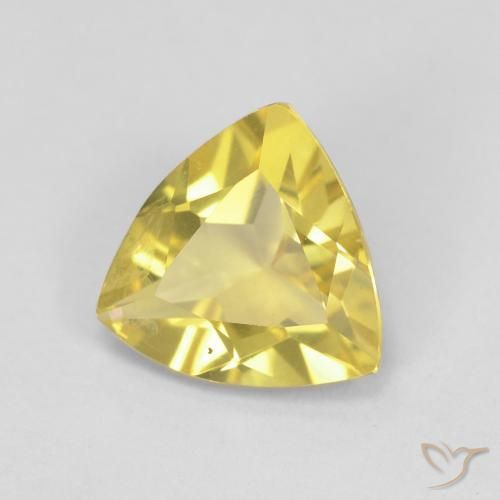 1.26캐럿 천연 Medium Light-Yellow 녹주석, 일조, VS