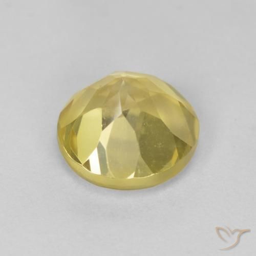 1.46캐럿 천연 Medium Light-Yellow 녹주석, 둥근, VS