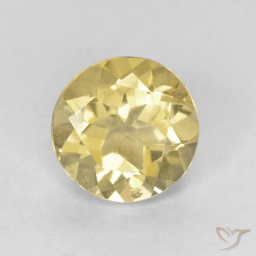 1.75ct 자연스러운 연노랑 녹주석, 둥근, VS