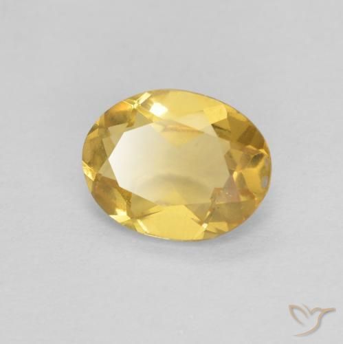 1.00ct 자연스러운 골든 녹주석, 타원형, VS