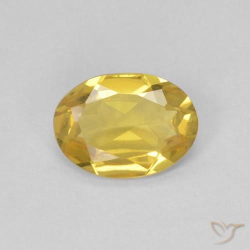 0.88ct 자연스러운 라이트 골드 녹주석, 타원형, VVS