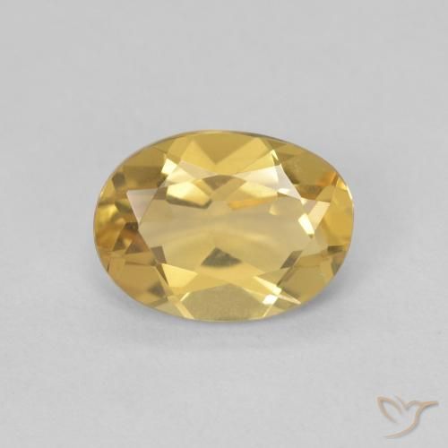 1.12ct 자연스러운 연노랑 녹주석, 타원형, VVS