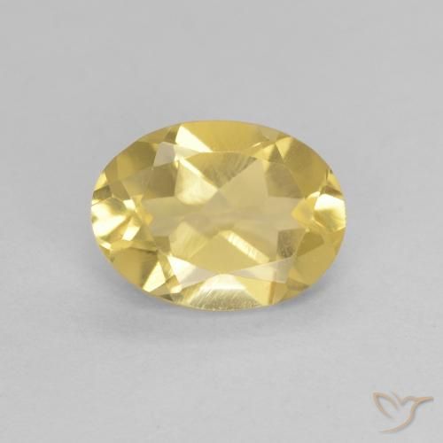 1.17ct 자연스러운 연노랑 녹주석, 타원형, VVS