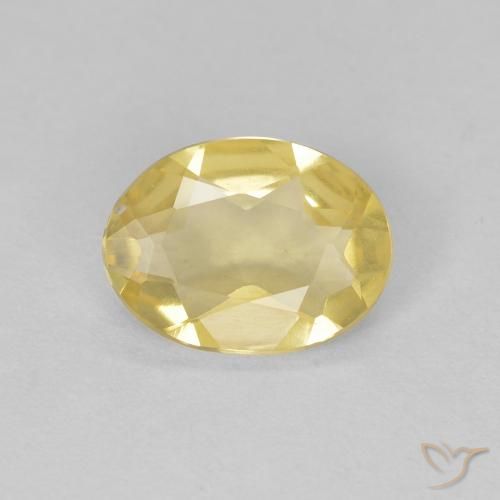 0.82ct 자연스러운 라이트 골드 녹주석, 타원형, VVS