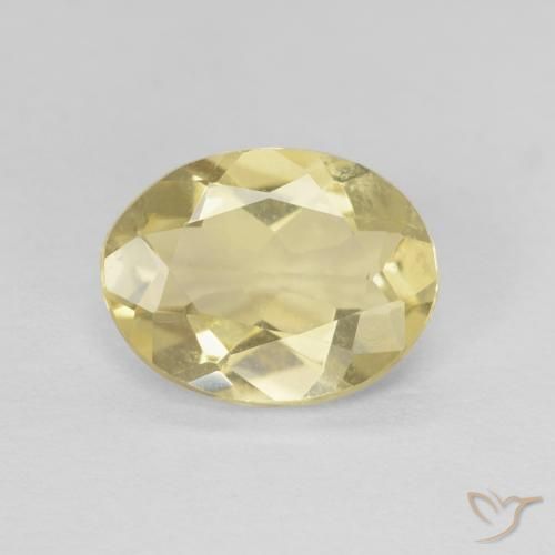1.45ct 자연스러운 매우 밝은 디종 옐로우 녹주석, 타원형, VVS
