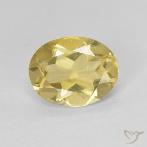 1.60ct 자연스러운 라이트 골든 옐로우 녹주석, 타원형, VVS