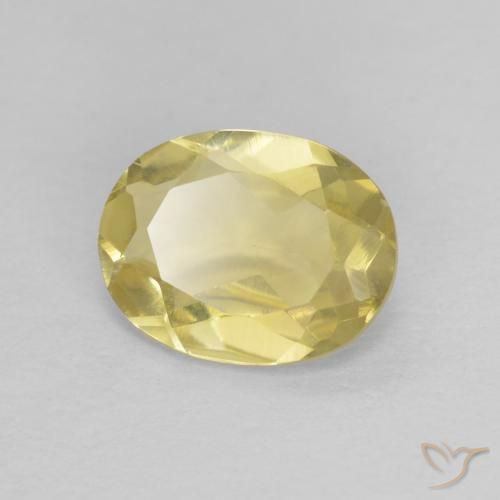 1.00ct 자연스러운 황금색 녹주석, 타원형, VVS