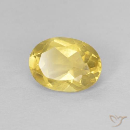0.83ct 자연스러운 허니 옐로우 녹주석, 타원형, VVS