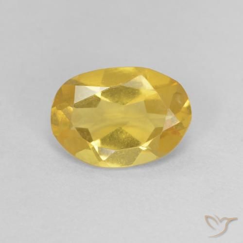 0.82ct 자연스러운 허니 옐로우 녹주석, 타원형, VVS-VS