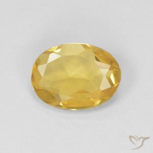 0.94ct 자연스러운 딥 옐로우 녹주석, 타원형, VVS-VS