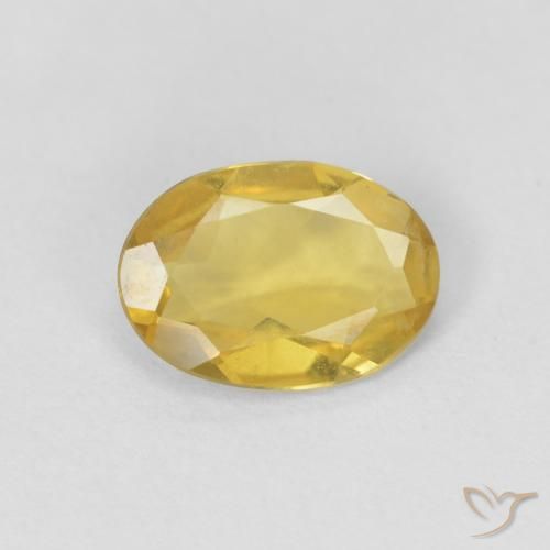 0.75ct 자연스러운 황색을 띠는 금 녹주석, 타원형, VVS-VS