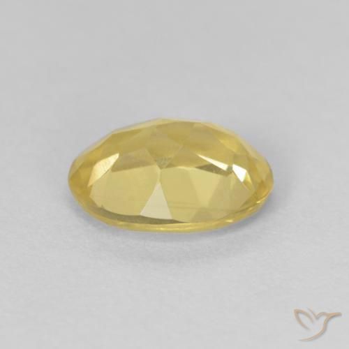 1.12캐럿 천연 Medium Light-Yellow 녹주석, 타원형, VVS-VS