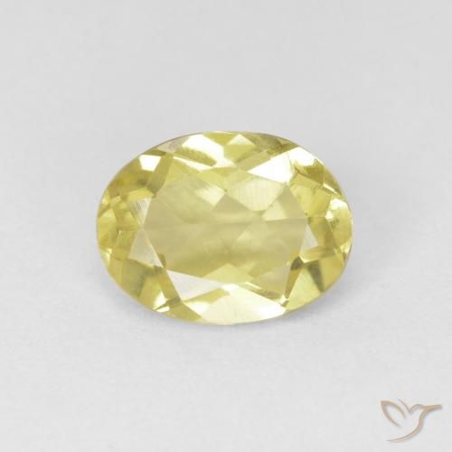 1.11ct 자연스러운 연노랑 녹주석, 타원형, VVS-VS