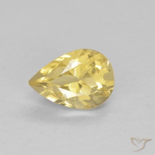 0.73ct 자연스러운 연노랑 녹주석, 배 모양, VVS-VS